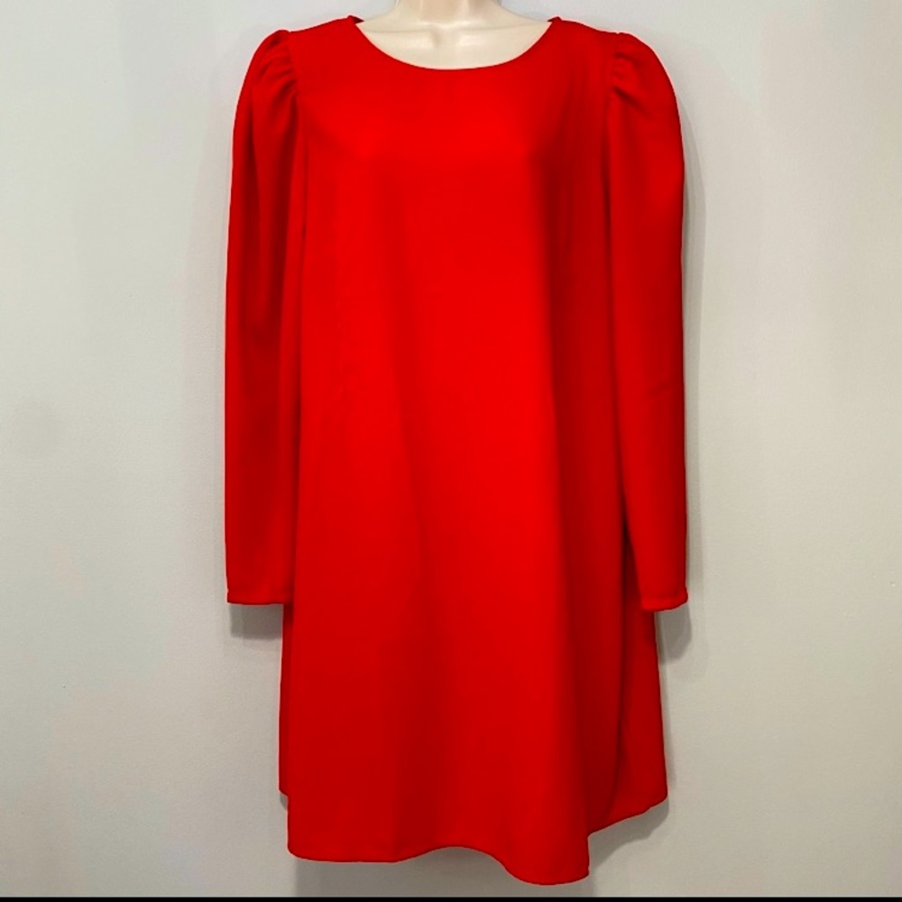 H&M True Red Puff Sleeve Dress